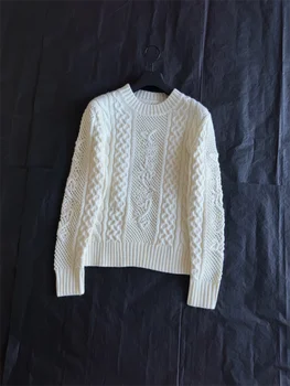2023 בגדי נשים תכליתי 3D מעוות צוואר צוות sweaterWinter חדש