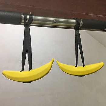 בננה השור הורן כושר משקולות משקולת בר ידית הרמת משקולות עליות למשוך אחיזת היד טבעת Grippers אימון כוח